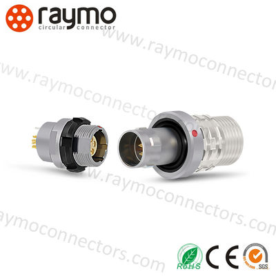 AMC Industrial Connector 5Gbps Silver 10mm Push-Pull Defence Application Circular A11W*M-P27XBC0-0000