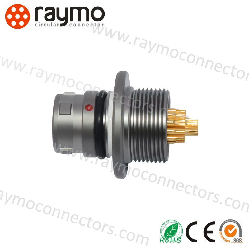 AMC Industrial Connector 16 pins straight plug 5Gbps Push Pull circular metal A10W*M-Pl6XBCO-OOOO