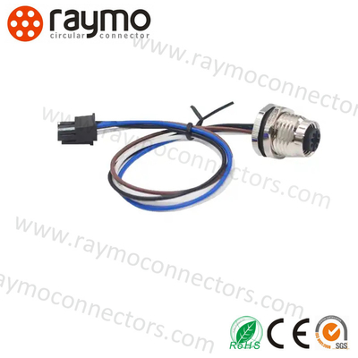 Selbstsichernder Rundsteckverbinder M12 mit 5 Pin Molex Connector JST, das Kabelbaum unterbringt