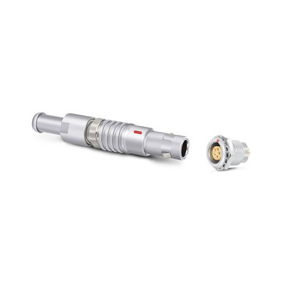 FGG EGG 00B Push-Pull-Steckverbinder Stecker 2 3 4 Pol Messing Chrom